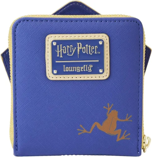 Vista 2 de Loungefly Harry Potter Honeydukes - Cartera con cremallera y diseño de rana de chocolate, Azul, Cartera