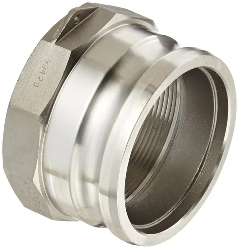 Vista 8 de Dixon 100-A-SS Acero Inoxidable 316 Boss-Lock Tipo A Leva y Ranura Manguera de Acoplamiento, Enchufe de 1" x 1" NPT Hembra