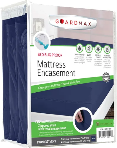 Vista 84 de Protector de colchón Guardmax con cremallera funda contra insectos para cama 100% impermeable suave, hipoalergénico y transpirable
