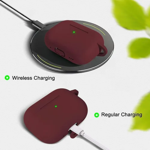 Vista 164 de Funda Protectora para AirPods 1/2, viene con kit de limpieza, funda protectora de silicona suave con hebilla, compatible con estuche de carga