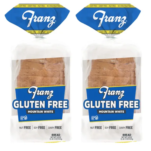 Franz Pan blanco de montaña sin gluten, paquete de 2 (2 x 18 onzas)
