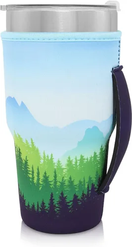 Vista 58 de Fundas Aislantes de Neopreno Portavasos con Asa para Vasos Tumbler de 20oz, Funda Reutilizable para Café Helado Para Tazas de Café de 30oz - 32oz