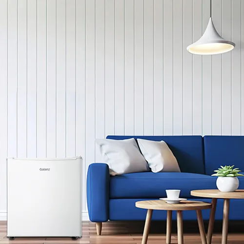 Vista 5 de Galanz Mini refrigerador blanco de una sola puerta de 1.7 pies cúbicos perfecto para dormitorio - GL17WE