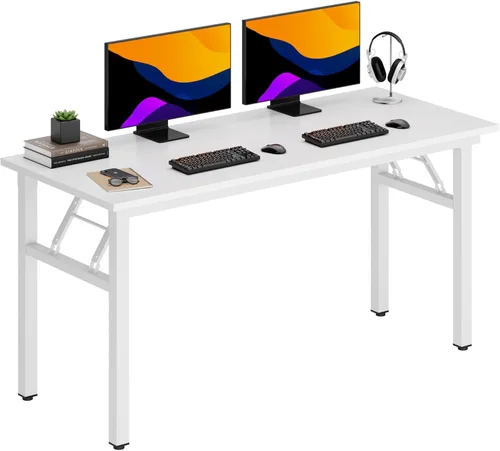 Vista 174 de DlandHome Escritorio plegable pequeño de 31.5 pulgadas, escritorio de computadora para oficina en casa, mesa plegable para espacios pequeños,