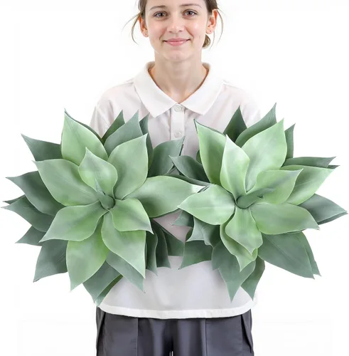 Velener Plantas sintéticas para exteriores, resistentes a los rayos UV, planta de agave artificial para decoración de interiores y exteriores,