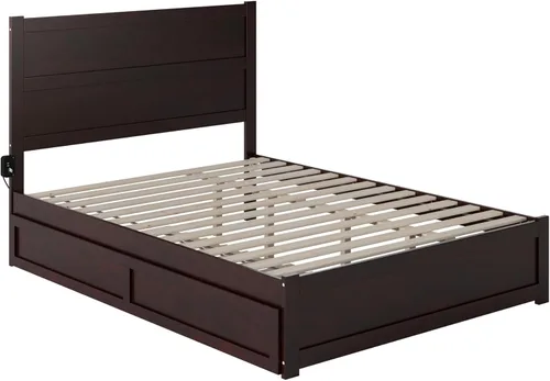 Vista 62 de AFI NoHo - Cama de plataforma de tamaño individual con estribo y cama corrediza individual en espresso