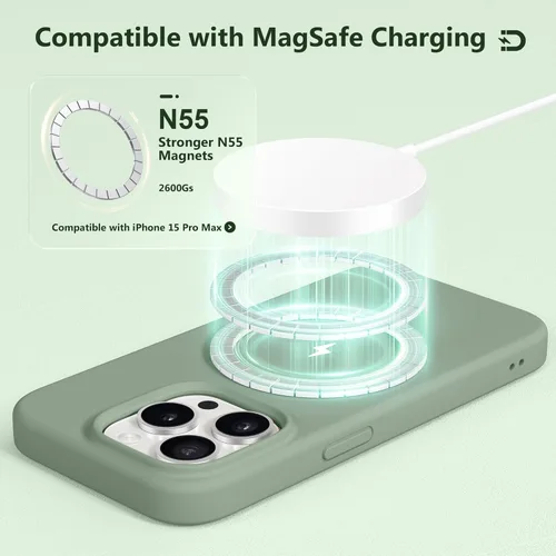 Vista 196 de GONEZ Funda magnética para iPhone 14, compatible con Magsafe, con protector de pantalla + protector de cámara, forro de microfibra antiarañazos