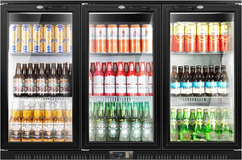 Vista 25 de Tylza 15 Inch Beverage Refrigerator, 130 Cans Quiet Beverage Fridge, 15'' Beverage Cooler Under Counter with Glass Door and Lock for Built-in or