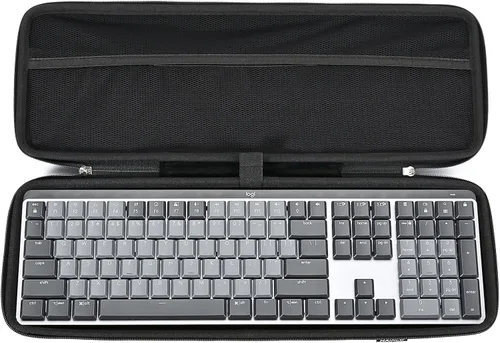 Vista 3 de RAIACE Estuche rígido de almacenamiento compatible con teclado mecánico inalámbrico de rendimiento iluminado Logitech MX (solo funda), color negro