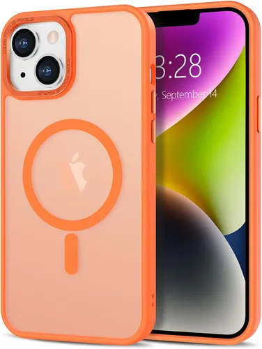 Vista 167 de Anuck - Funda magnética para iPhone 11 compatible con MagSafe, carcasa trasera mate translúcida dura, borde de TPU, delgada, resistente a impactos