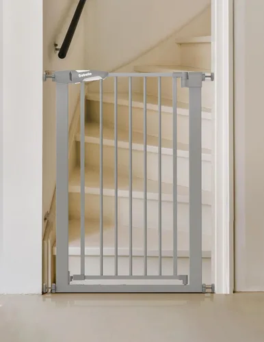 Vista 7 de BABELIO - Puerta de seguridad para bebé de 36" de alto y estrecha, puerta de metal con cierre automático de 26-28.5" para escaleras