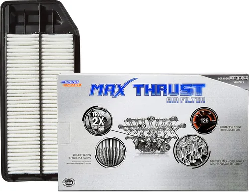 Vista 46 de Filtro de aire de motor Spearhead MPG Defense Max Thrust para vehículos de todo kilometraje, se adapta como el OEM, restaura MPG y aceleración