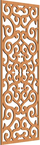 Vista 179 de 9 3/8 pulgadas de ancho x 24 3/8 pulgadas de alto x 1/4 pulgadas de alto, paneles de pared de madera con calado, cereza