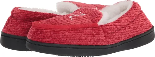Vista 6 de FOCO Pantuflas tipo mocasín de punto grueso con logotipo del equipo universitario de la NCAA para mujer