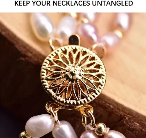 Vista 5 de Brid get Bobby - 4 piezas de cierre espaciador para collar, cierre de capas de plata y oro de 14 quilates, pulsera y cierres de joyería, conectores