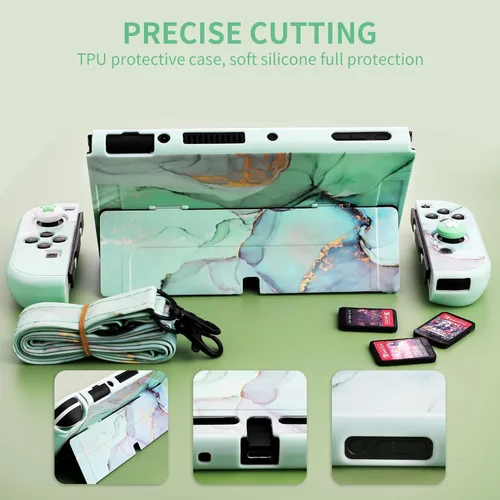 Vista 4 de FUNDIARY Funda de transporte para Nintendo Switch OLED, a prueba de golpes, bolsa de viaje portátil para accesorios con funda protectora de PC