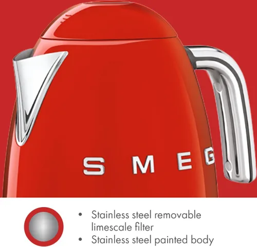 Vista 8 de SMEG 7-Cup Variable Temperature Electric Kettle - Retro Style Aesthetic with Advanced Technology - Stainless Steel, 1400W, 120V, 360° Swivel Base
