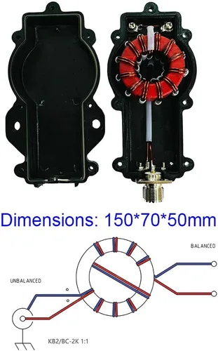 Vista 7 de WINDCAMP KB2 Enterprises Original 3-54Mhz 1:1 Balun actual 2000 vatios PEP