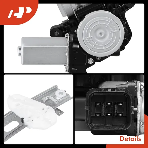 Vista 8 de A-Premium Elevalunas eléctrico con conjunto de motor compatible con Honda Civic 2006 2007 2008 2009 2010 2011, lado delantero izquierdo