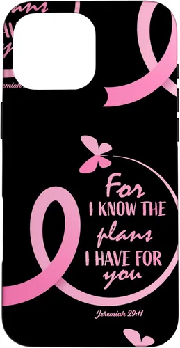 Vista 19 de Breast Cancer Gifts Women Mom Jeremiah 29 11 Butterfly Phone Case for iPhone 17