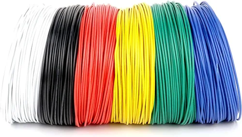 Vista 9 de Cable primario de cobre de calibre 14 para automóvil, 10 pies cada uno, 6 paquetes surtidos de colores, cableado flexible de bajo voltaje