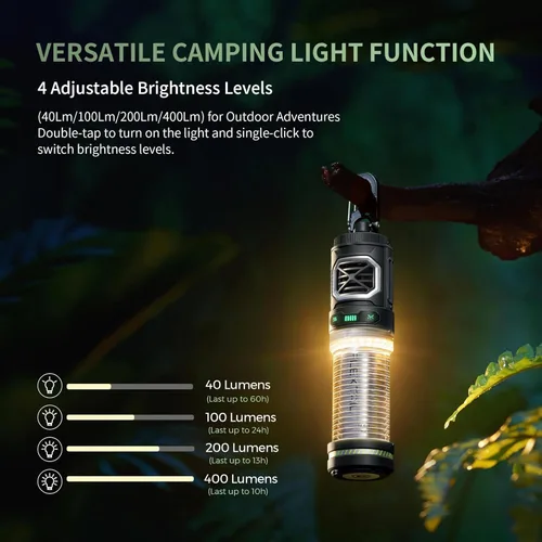 Vista 4 de FLEXTAIL Repelente de mosquitos pequeño recargable con calefacción de 329 °F con zona de protección de 30 pies, ultra mini con luz de campamento