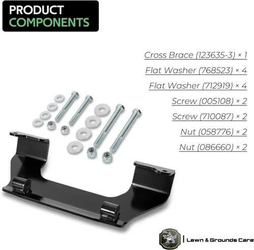 Vista 6 de 123292 Kit de soporte cruzado de transmisión, nueva barra transversal más gruesa mejorada para modelos de cortacésped Hustler, kit de servicio