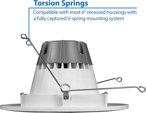 Vista 5 de NICOR Lighting DCG Series - Lámpara empotrable LED de 6 pulgadas, 2700 K (DCG621202KWH)