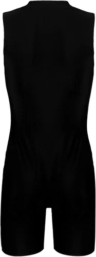 Vista 5 de easyforever Traje de baño deportivo sin mangas de una pieza con bloques de color Boyleg para mujer