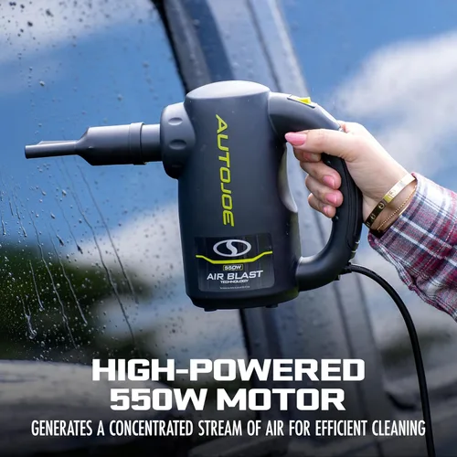 Vista 5 de Auto Joe ATJ-ABD1 Secadora de agua de chorro de aire de 500 W, con cable de CA de 10 pies, bolsa de almacenamiento y 9 accesorios de boquilla