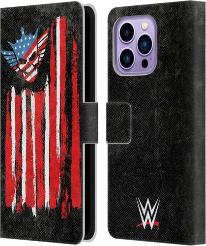 Vista 66 de Head Case Designs Officially Licensed WWE American Nightmare Flag Cody Rhodes Leather Wallet Case Compatible with Apple iPhone 7 Plus/iPhone 8 Plus