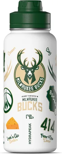 Vista 11 de Hydrapeak x NBA Botella de agua activa con licencia oficial de Houston Rockets de 32 onzas con tapa Chug, reutilizable, de acero inoxidable