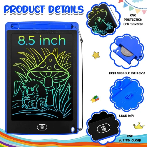Vista 2 de Zhehao Tableta de escritura LCD de 24 piezas, tablero de garabatos de 8.5 pulgadas, colorido, reutilizable, almohadilla de dibujo, aprendizaje