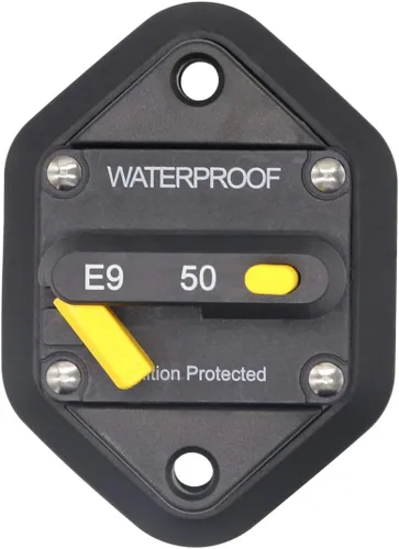 Vista 54 de E69 Interruptor de circuito de 10 A T3 con restablecimiento manual Mini de montaje en superficie IP66 Interruptor conmutable de 10 A