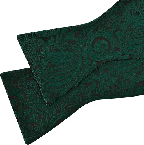 Vista 5 de GUSLESON Pajaritas de cachemira para hombre, pajarita, pañuelo de jacquard con bolsillo cuadrado