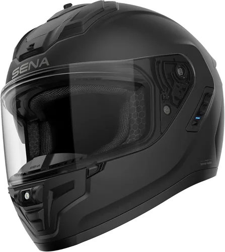 Vista 6 de Casco inteligente integral para motocicleta Sena Phantom y ANC con comunicaciones integradas, iluminación LED y sonido de segunda