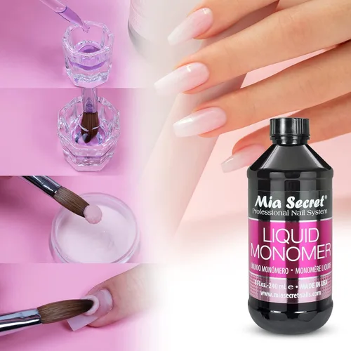 Vista 5 de 1 MIA SECRET - Sistema de uñas acrílico profesional de monómero líquido de 4 onzas