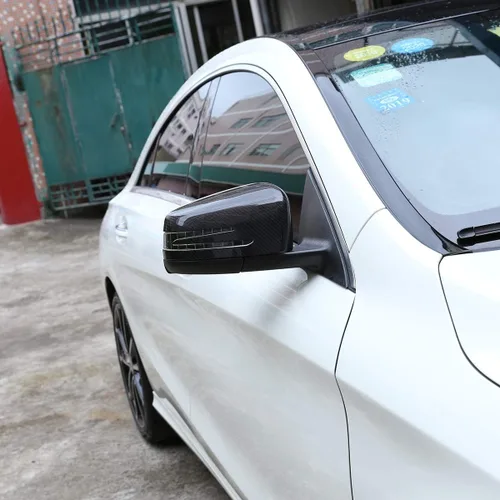 Vista 3 de LLKUANG Estilo de fibra de carbono lateral espejo retrovisor tapa tapa ajuste para Mercedes benz ML GL GLE GLS clase