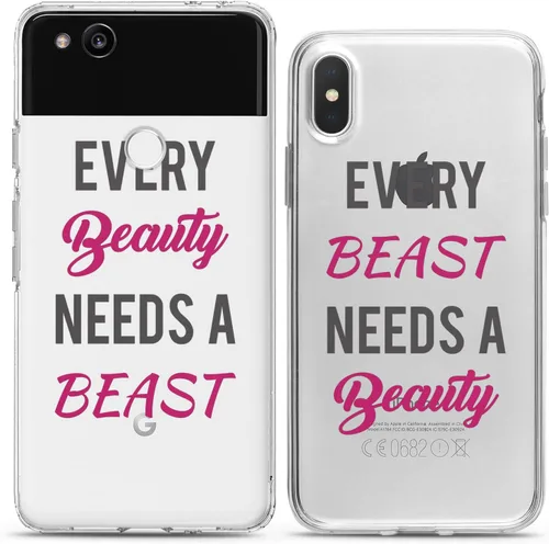 Vista 15 de Matching Couple Cases Compatible for Google Pixel 9 8 Pro 7a 7 Pro 6 Pro 6a 6 5a 5 XL 4a 5G XL 4a Clear Kawaii Egg Bacon Crystal Food Present Soul