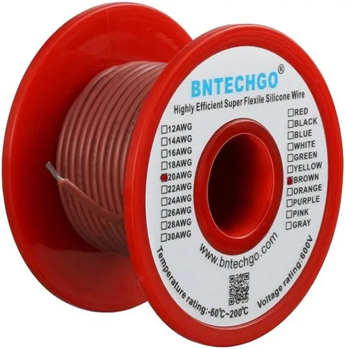 Vista 28 de BNTECHGO - Kit de cables de silicona de 7 colores calibre 20, cada uno de 25 pies de largo, cables de cobre estañado trenzados y flexibles