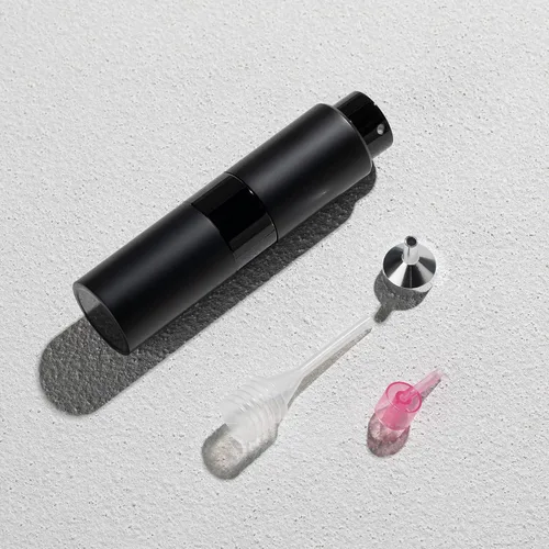 Vista 3 de Botella de perfume de viaje rellenable con atomizador de Owlyee: spray de colonia mini para rellenar - atomizador de fragancia vacío para hombres