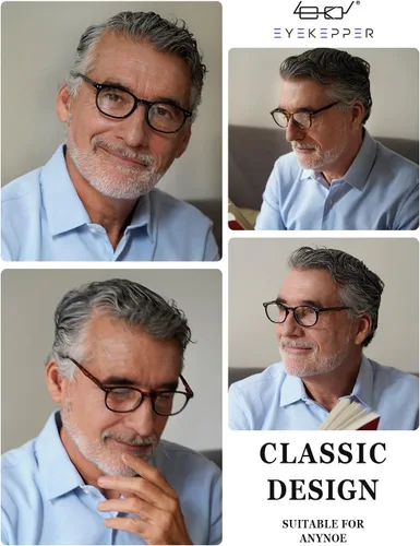 Vista 2 de Eyekepper Gafas de lectura con bloqueo de luz azul para hombres y mujeres lectores vintage