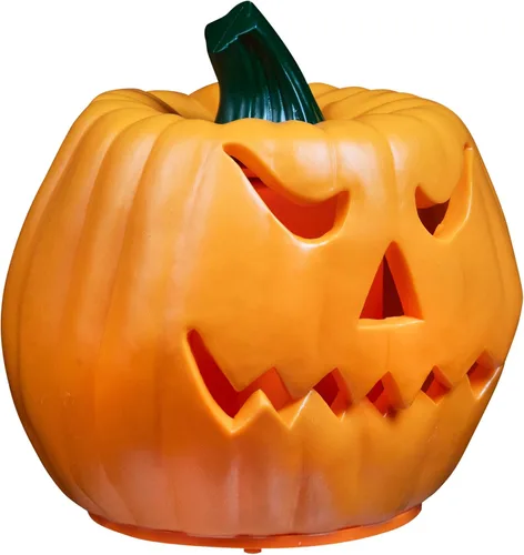Vista 7 de Northlight Calabaza de Halloween de doble cara iluminada y animada LED, 9.75 pulgadas, luces naranjas