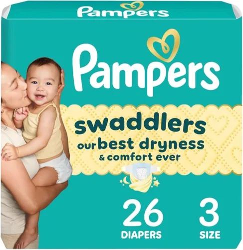 Vista 46 de Pampers Swaddlers - Pañales desechables muy suaves para bebé talla 8, 38