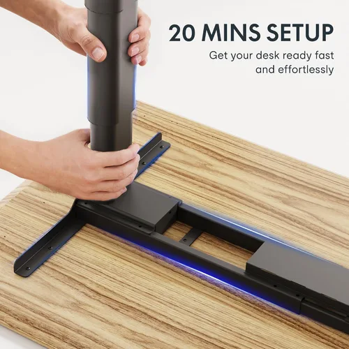 Vista 9 de FLEXISPOT E8 Premium North American White Oak Standing Desk, Black Frame Black Frame+ White Oak Top