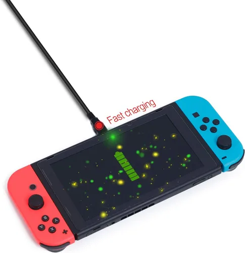 Vista 5 de HEATFUN Cargador USB C para Nintendo Switch, cable de carga rápida para Nintendo Switch, MacBook, Pixel C, LG Nexus 5X G5, Nexus 6PP9 Plus, One Plus