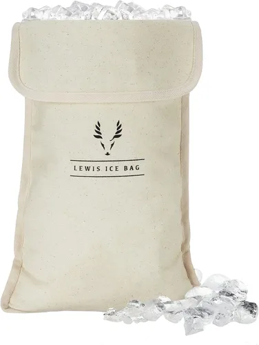 Viski Bartender's Lewis Bolsa de Hielo - Bolsa de Trituración de Hielo Extra Grande de Lona de Grado Profesional con Costuras Reforzadas para