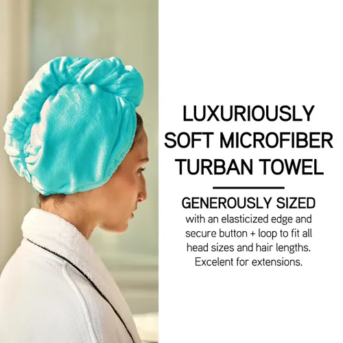 Vista 3 de ILES FORMULA Toalla turbante para el cabello, toalla de microfibra ultrasuave para el cabello de secado rápido, control del encrespamiento