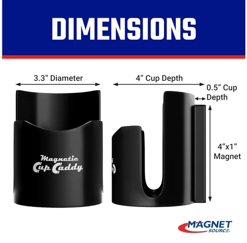 Vista 2 de Master Magnetics Portavasos Magnético – Soporte para Botellas, Vasos y Latas – Se Adapta a Refrigerador, Cortacésped, Montacargas, Carrito