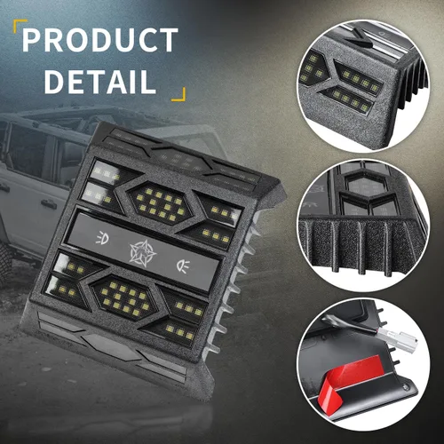 Vista 6 de Luces de techo LED traseras compatibles con Ford Bronco 2021 2022 2023 2024 2025 2026 4 luces de lectura de puerta accesorios de decoración